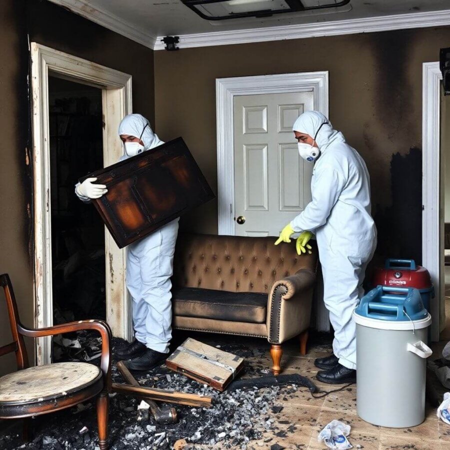 Limpieza por incendios en Barberà del Vallès