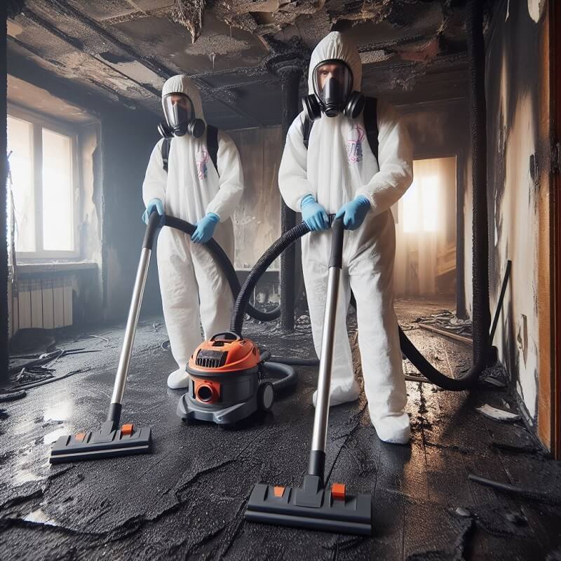 Limpieza por incendios en Terrassa