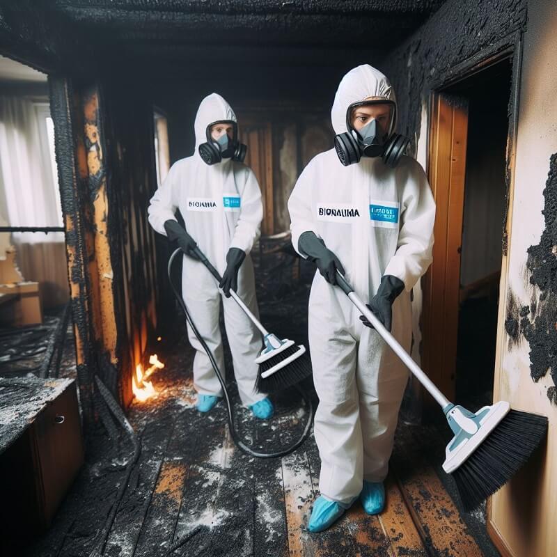 Limpieza por incendios en Tarragona