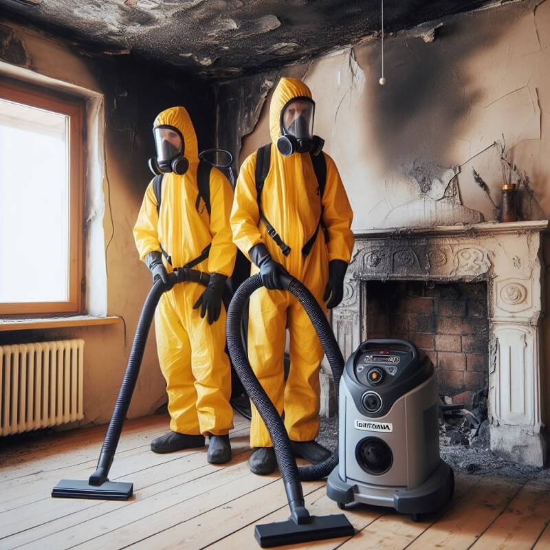 Limpieza por incendios en Sant Boi de Llobregat